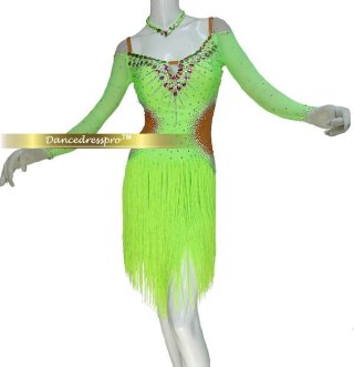 グリーン（ラテン） - 社交ダンス ドレスのアリス
