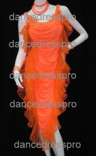 オレンジ（ラテン） - 社交ダンス ドレスのアリス