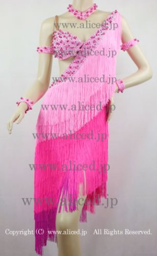 ピンク（ラテン） - 社交ダンス ドレスのアリス