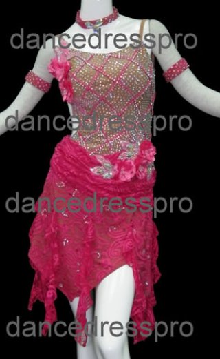 社交ダンス用ピンクドレス ドレス ラテン モダンドレス ダンス衣装 ワンピース 社交ダンスドレス ラテンドレス モダンドレス ロングスカート
