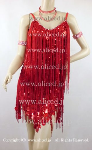 レッド（ラテン） - 社交ダンス ドレスのアリス