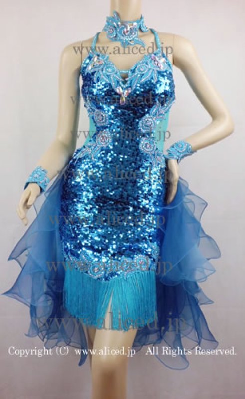 社交ダンス モダンドレス ティアードスカート