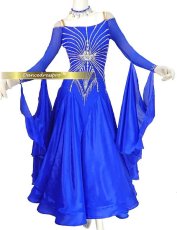 画像1: 社交ダンス モダンドレス 3194タイプ【パールシルク使用】 (1)