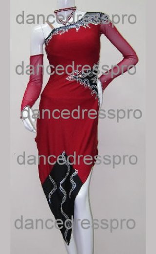 レッド（ラテン） - 社交ダンス ドレスのアリス
