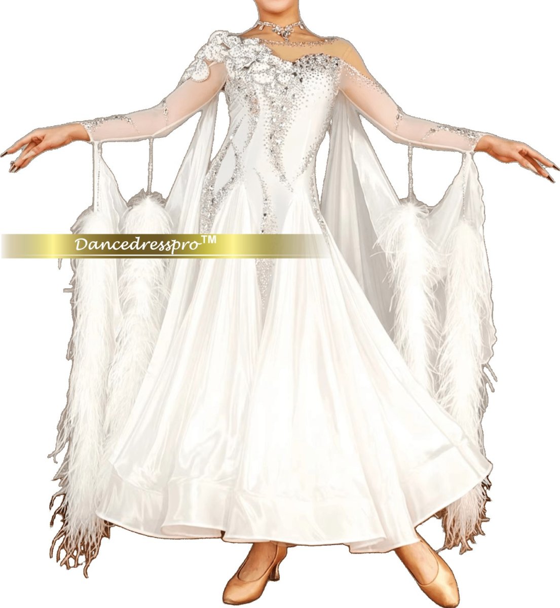 画像1: 社交ダンス モダンドレス 3282タイプ (1)